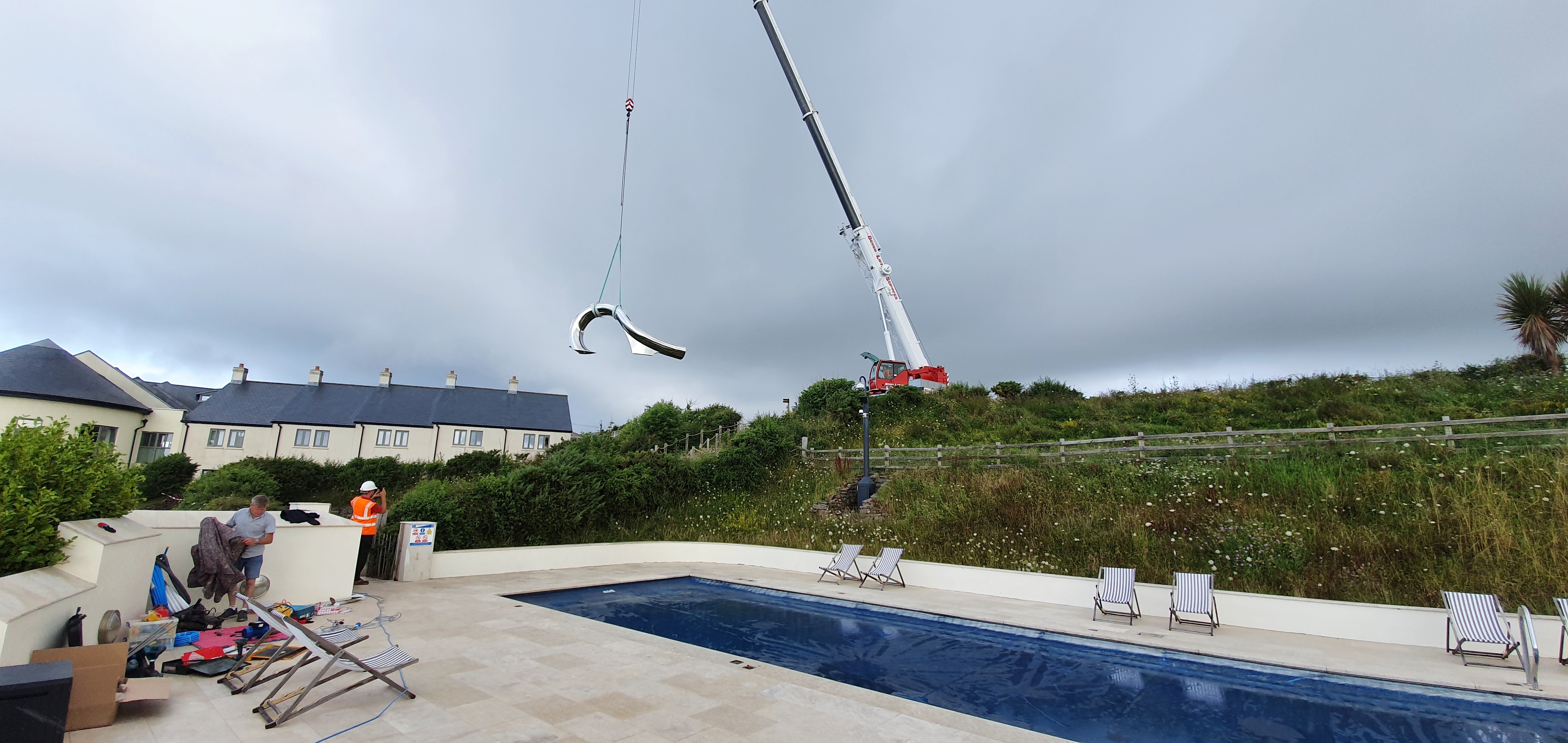 Splinterworks luxury pool slide at Gara Rock Hotel