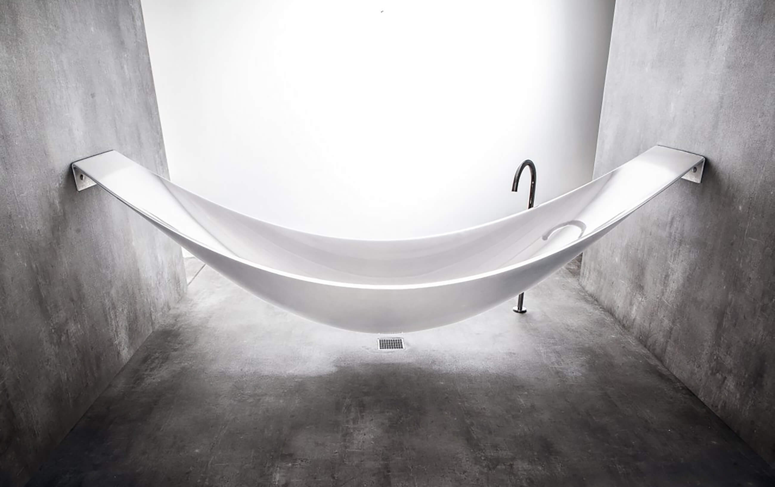Hammock Bath Tub In Carbon Fibre, Splinter Works Hammock Bathtub