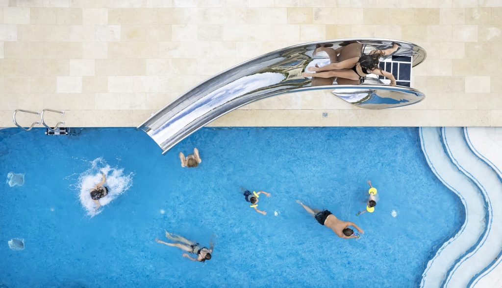 Ariel image of Waha pool slide at Gara Rock Ariel image of Waha pool slide at Gara Rock