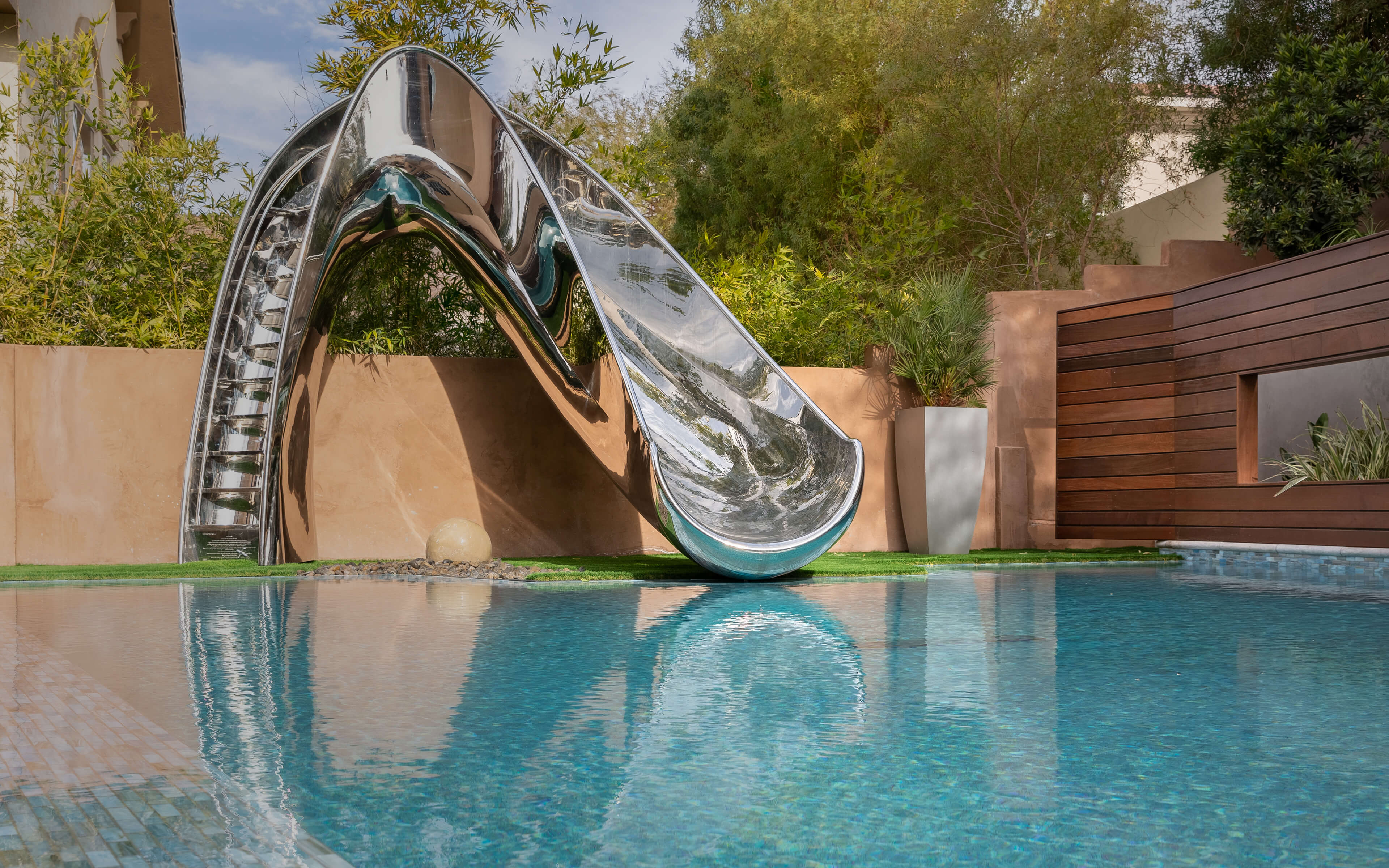 Luxury Stainless Steel Water Slide